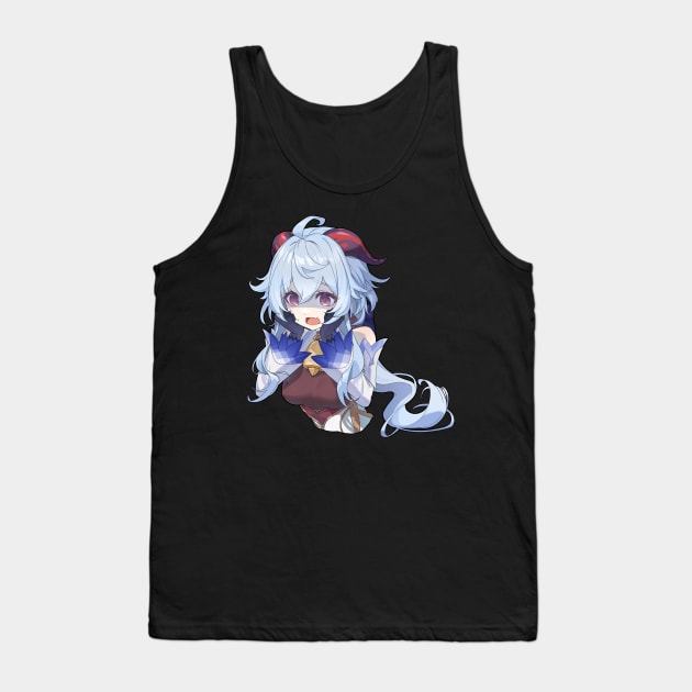 Ganyu Sticker Tank Top by xEmiya